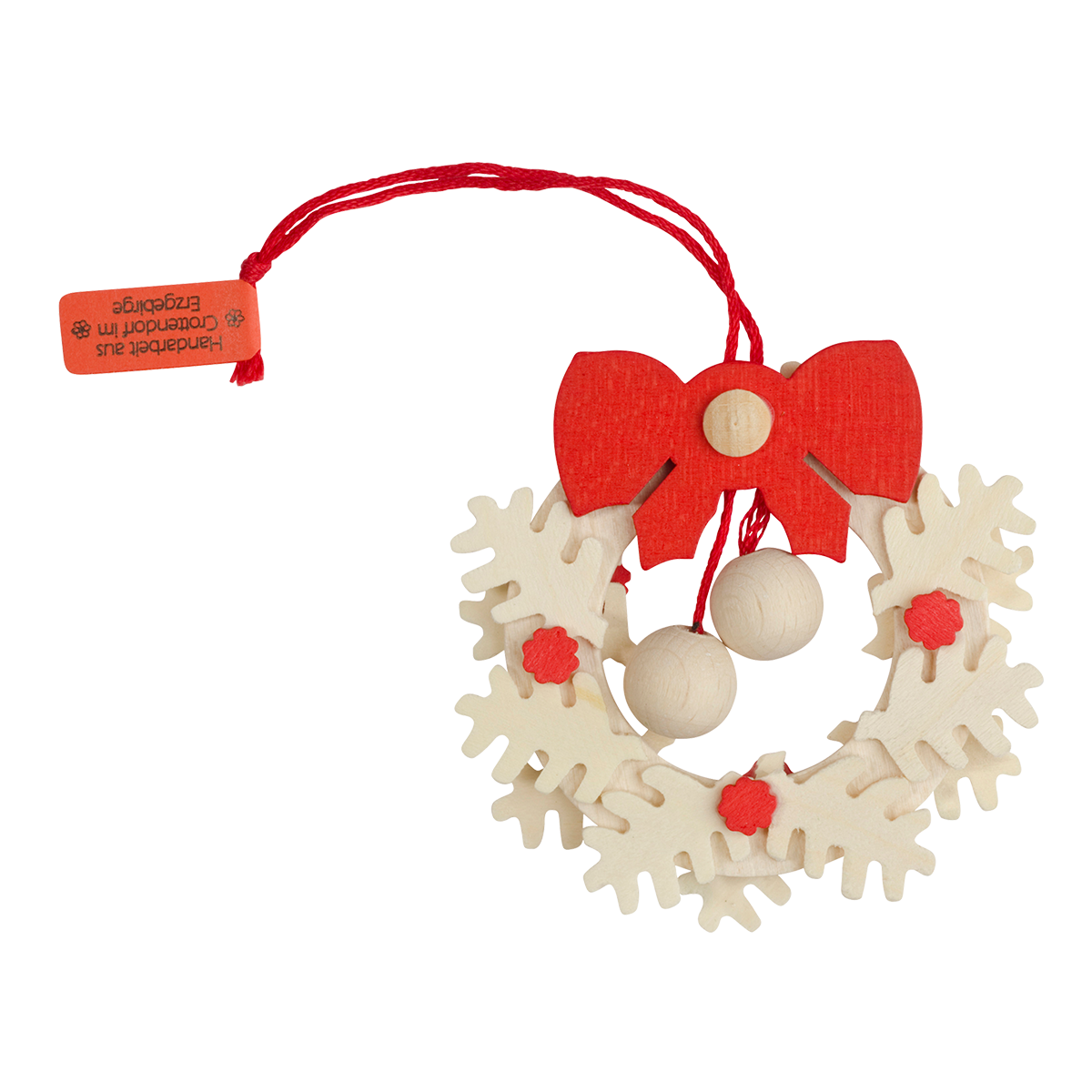 Textured Wreath with Stars - Christmas tree decoration